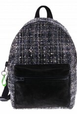 PRETTY&FAIR Black with fabric backpack - Backpack Litzy Black - Nobuck Black