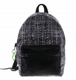 Black with fabric backpack