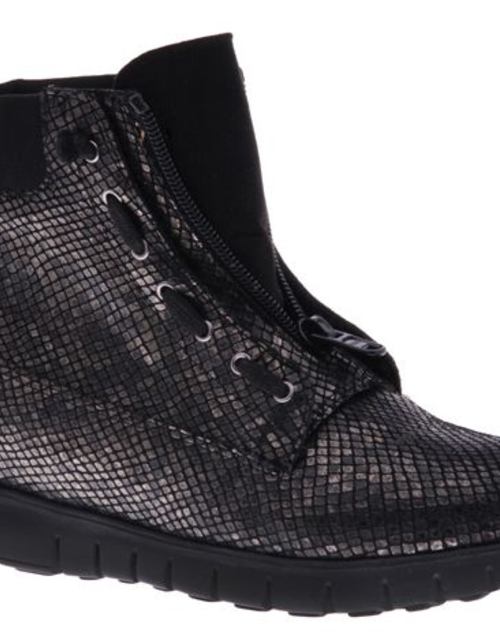 PRETTY&FAIR Metallic Plato  enkellaars - vegan - Pyton Plomo - PF3007-V