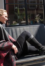 PRETTY&FAIR Hoge zwart/grijze laars - vegan - Nobuck Black - Velt Grey/Black - PF3012-V