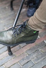 PRETTY&FAIR Metallic green laced ankle booty - vegan - Metallic Green - PF001-V