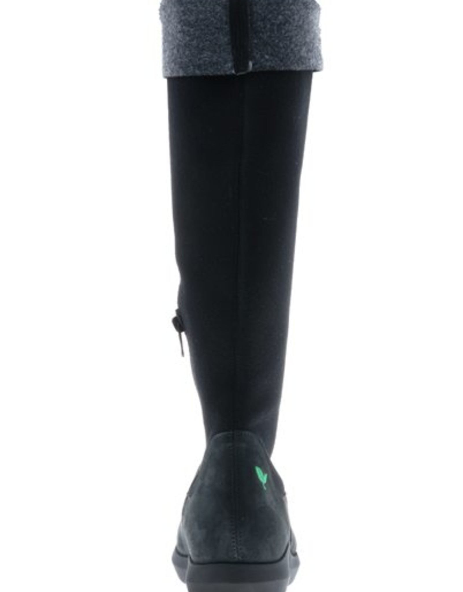 PRETTY&FAIR Hoge zwart/grijze laars - vegan - Nobuck Black - Velt Grey/Black - PF3012-V