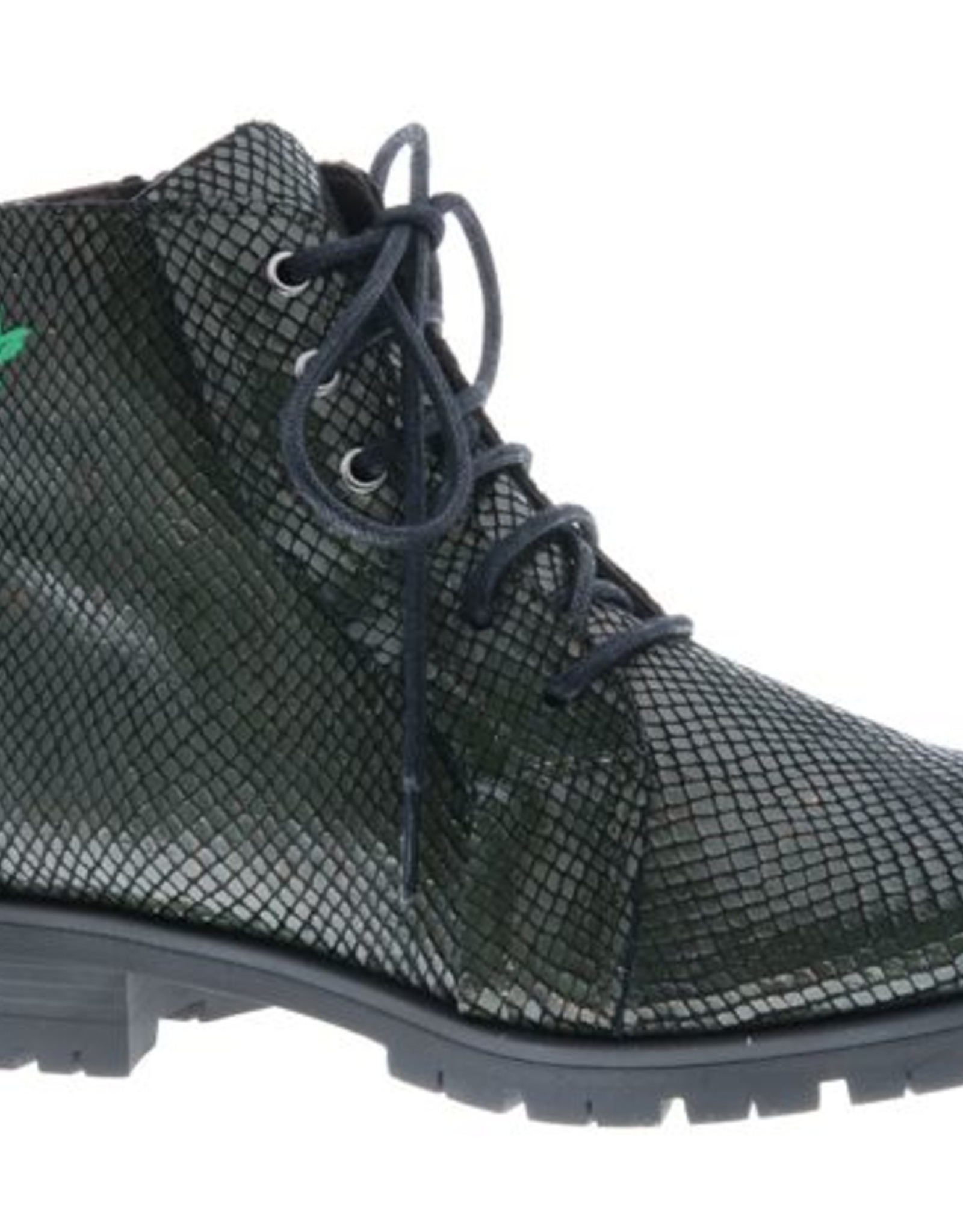 PRETTY&FAIR Pyton Olive enkellaarsje met rits - vegan - Pyton Olive -  PF001-V