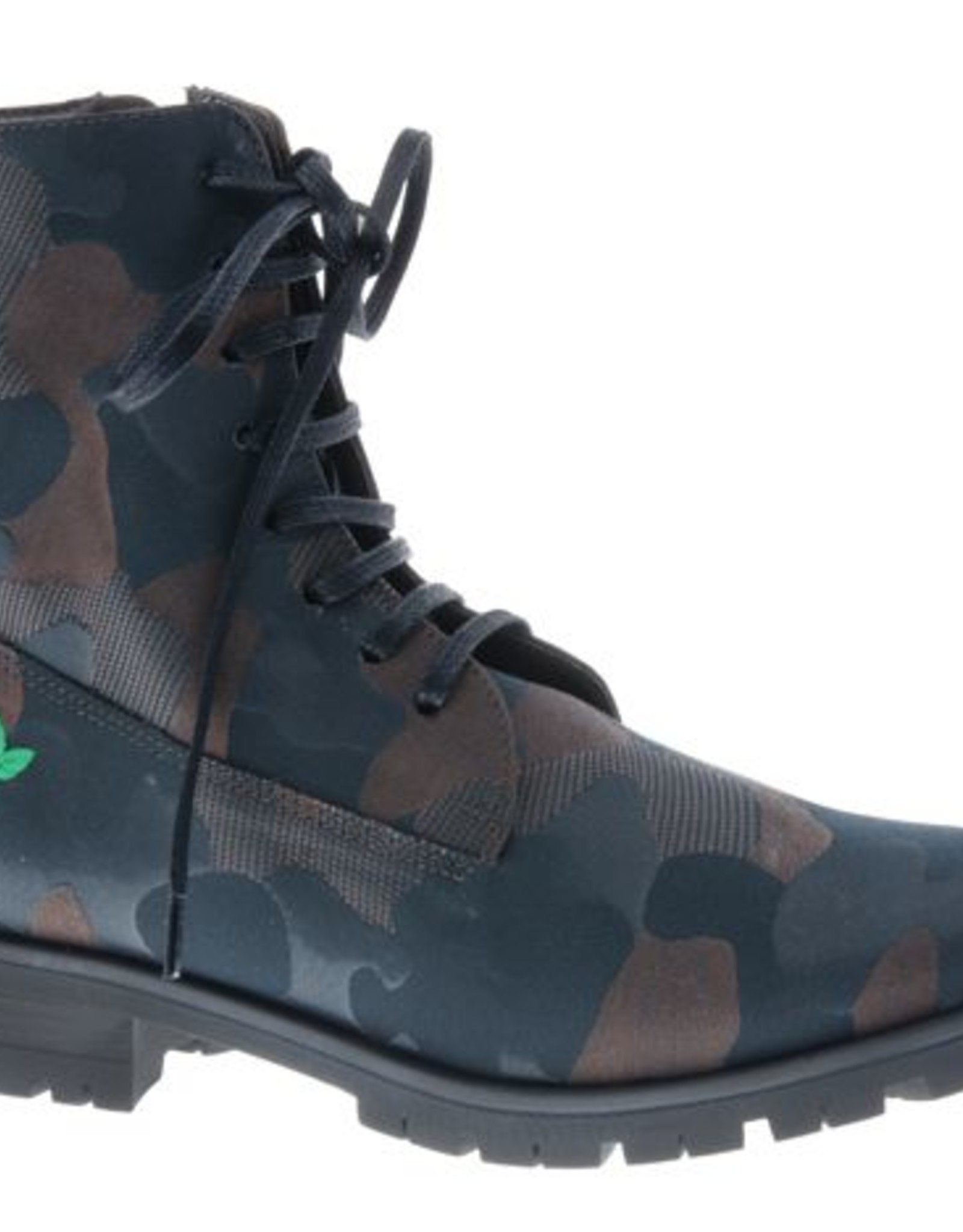 PRETTY&FAIR Cool brown combat laced boots - vegan - Combat Brown - PF3001-V