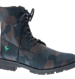 Stoere bruine combat veter-laars  - vegan - PF3001-V - Nieuwe Collectie