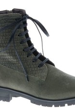 PRETTY&FAIR Stoere olijfgroene enkellaars met print  - Bandolero Olive - Print - PF3001