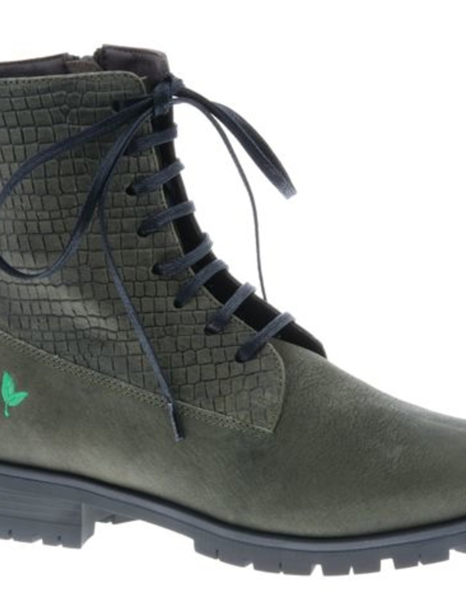 PRETTY&FAIR Cool olive ankle booty with print - Bandolero Olive - Print - PF3001
