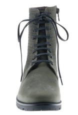 PRETTY&FAIR Stoere olijfgroene enkellaars met print  - Bandolero Olive - Print - PF3001