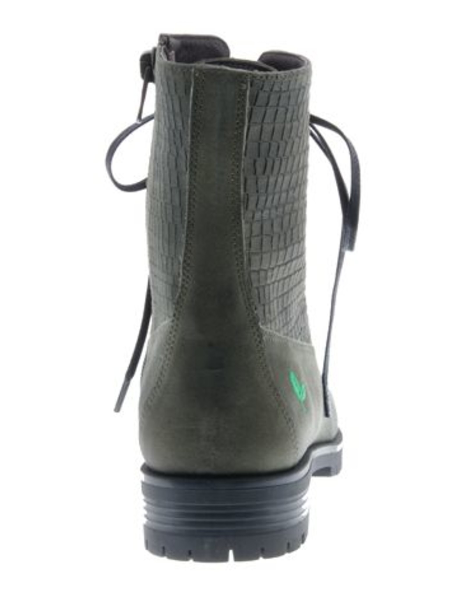 PRETTY&FAIR Stoere olijfgroene enkellaars met print  - Bandolero Olive - Print - PF3001