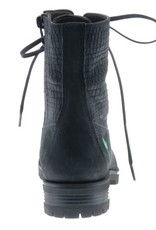 PRETTY&FAIR Stoere zwarte enkellaars met print  - Bandolero Black - Print - PF3001