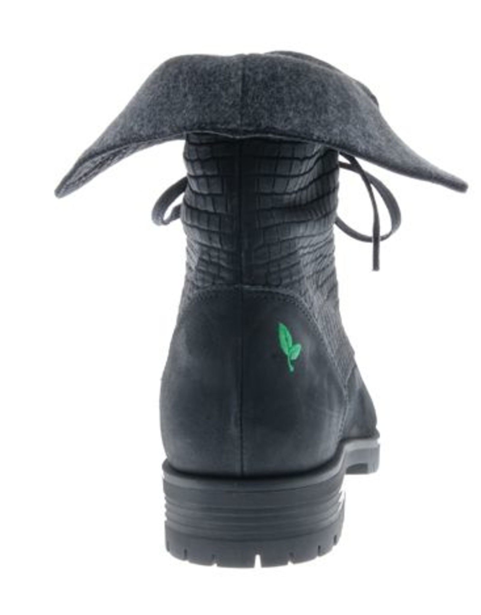 PRETTY&FAIR Black unique ankle booty -  Bandolero Black - Velt Grey - PF3008