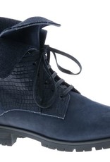 PRETTY&FAIR Blauwe unieke enkellaars - Bandolero Blue - Velt Blue - PF3008