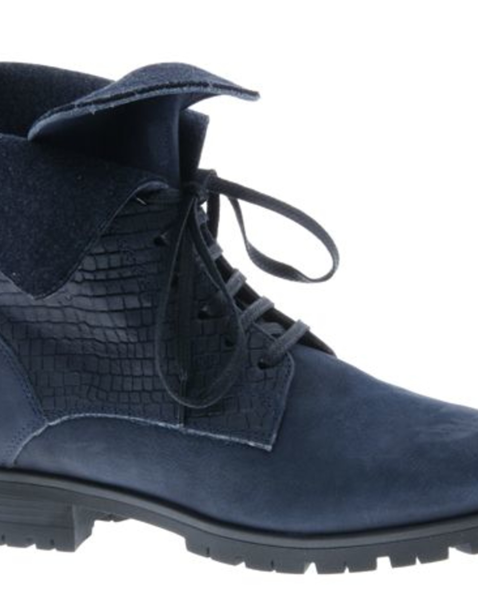 PRETTY&FAIR Blauwe unieke enkellaars - Bandolero Blue - Velt Blue - PF3008