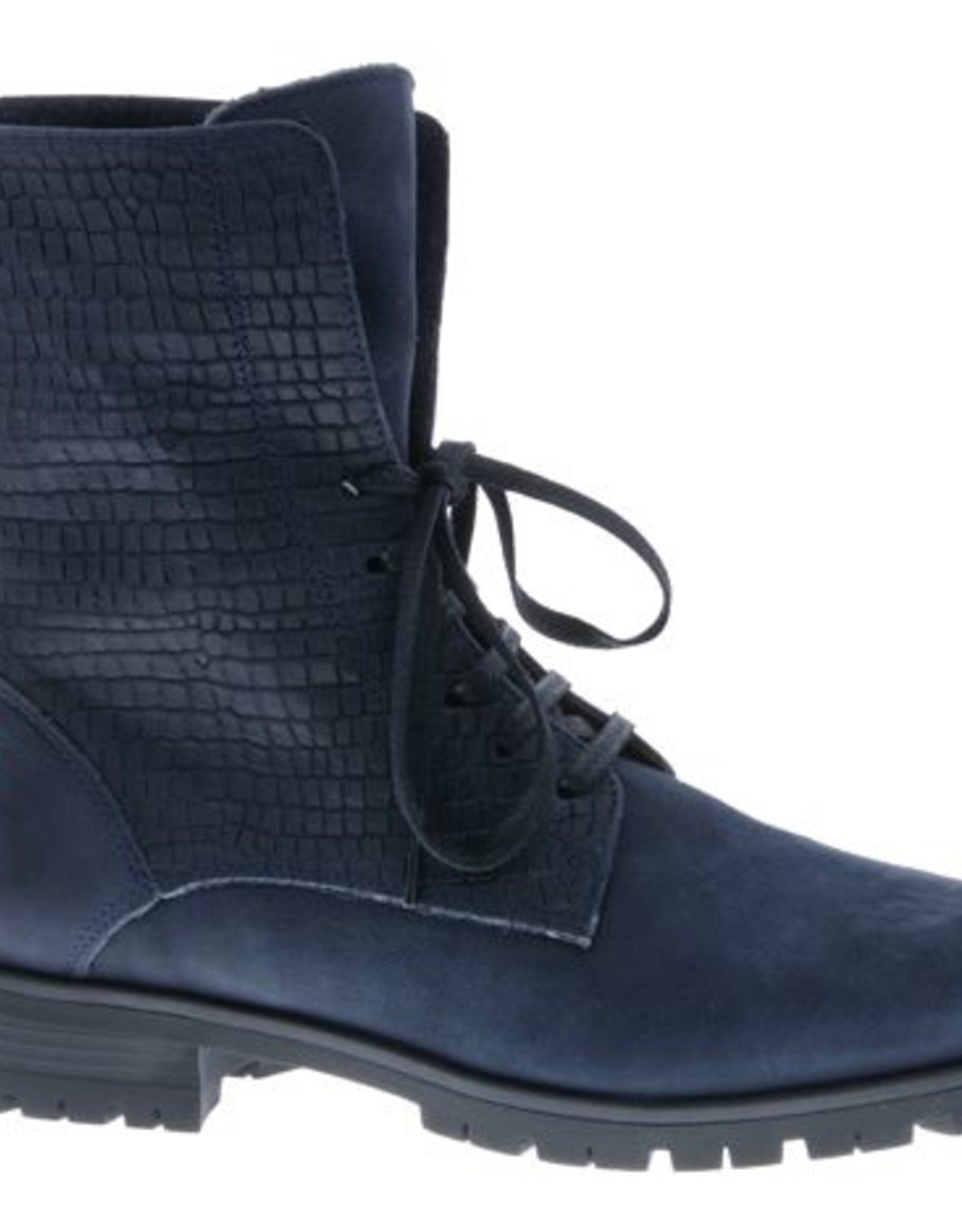 PRETTY&FAIR Blauwe unieke enkellaars - Bandolero Blue - Velt Blue - PF3008