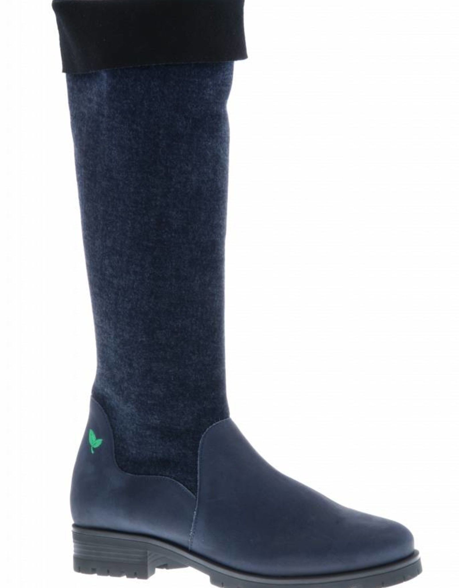 PRETTY&FAIR Hoge blauw/zwarte laars - Bandolero Blue - Velt Blue/Black - PF3012