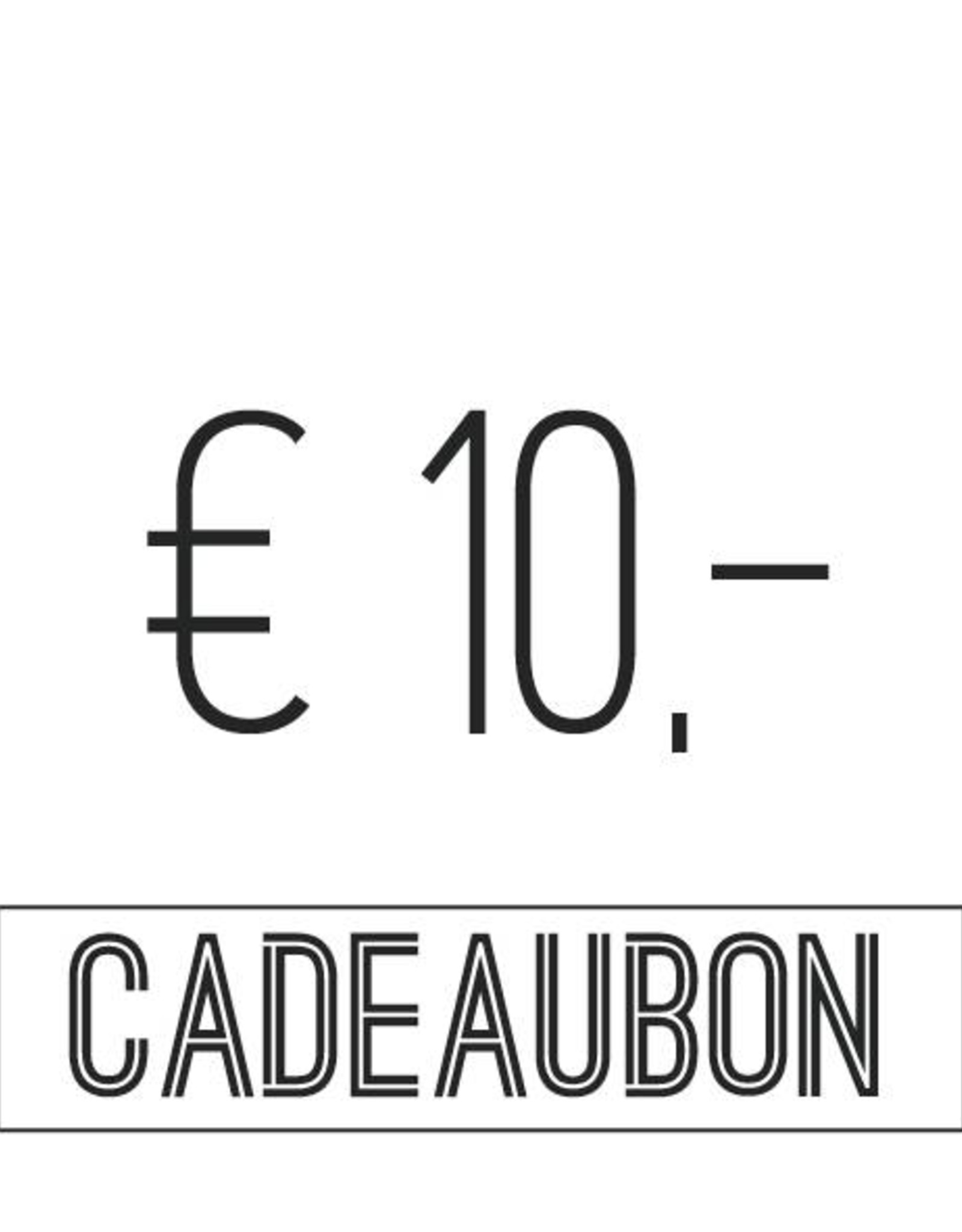 Cadeaubon t.w.v. €10,-