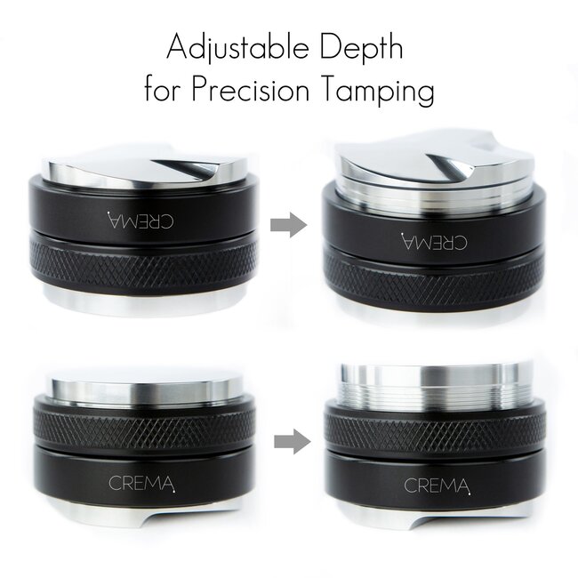 Crema - Tamper & Distributor Combo | 53.3mm (Zwart)