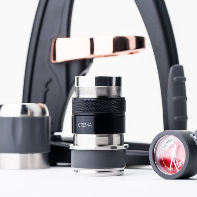 Crema - Tamper & Distributor Combo | 45.5mm (Black) - for Flair