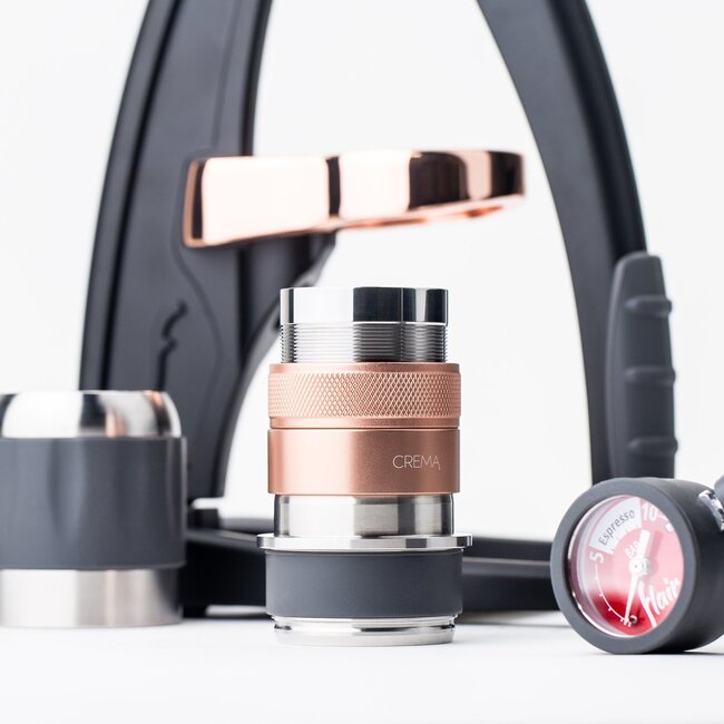 Crema - Tamper & Distributor Combo | 45.5mm (Rose Gold) - For Flair