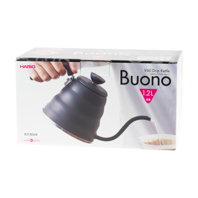 Hario - Buono Drip Kettle 1200ml | VKB-120-MB (Mat Zwart)