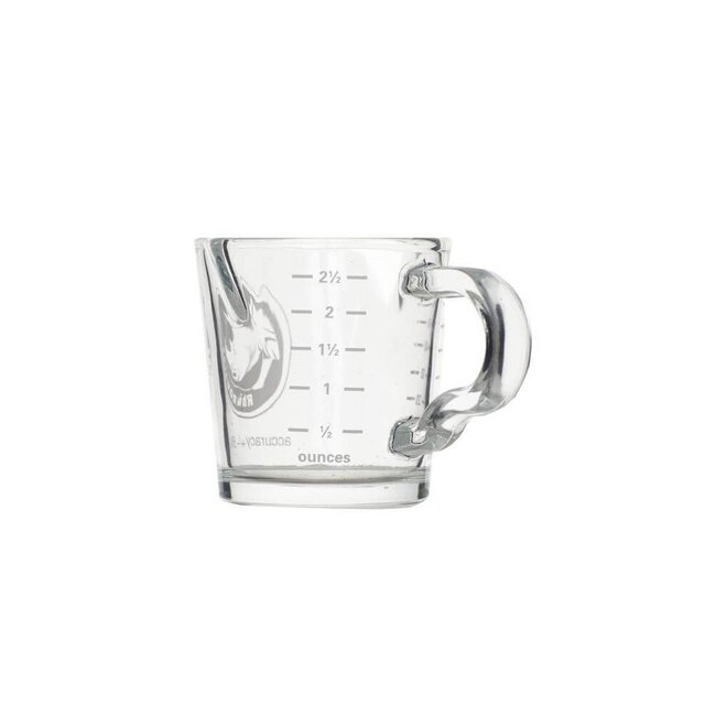 Rhinowares - Double Spout Espresso Shot Glass with Handle | 2.4oz/70ml