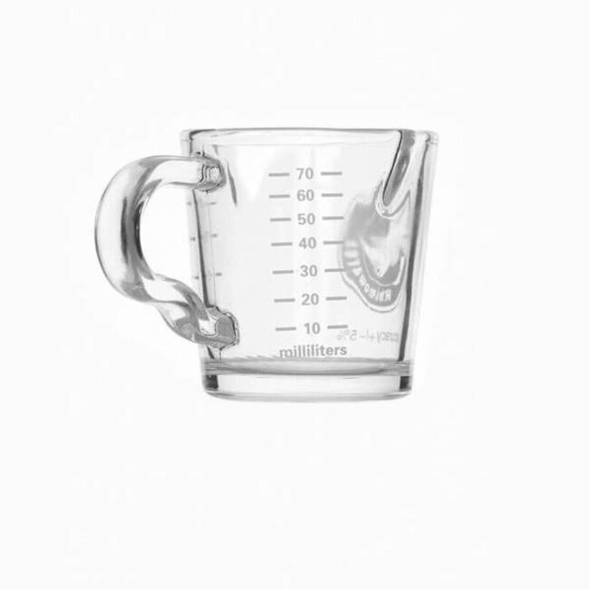 Rhinowares - Double Spout Espresso Shot Glass with Handle | 2.4oz/70ml