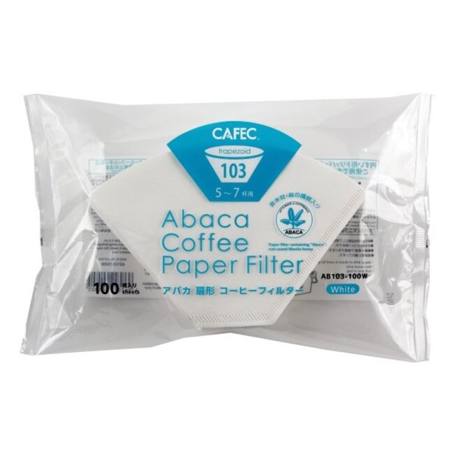 Cafec - Trapezoid 103 Abaca Paper Filter | 5-7 Cups (100 stuks)