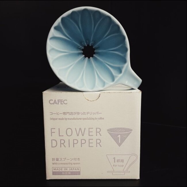 Cafec - Arita Ware Flower Dripper | 1 Cup (Hydrangea Blue)