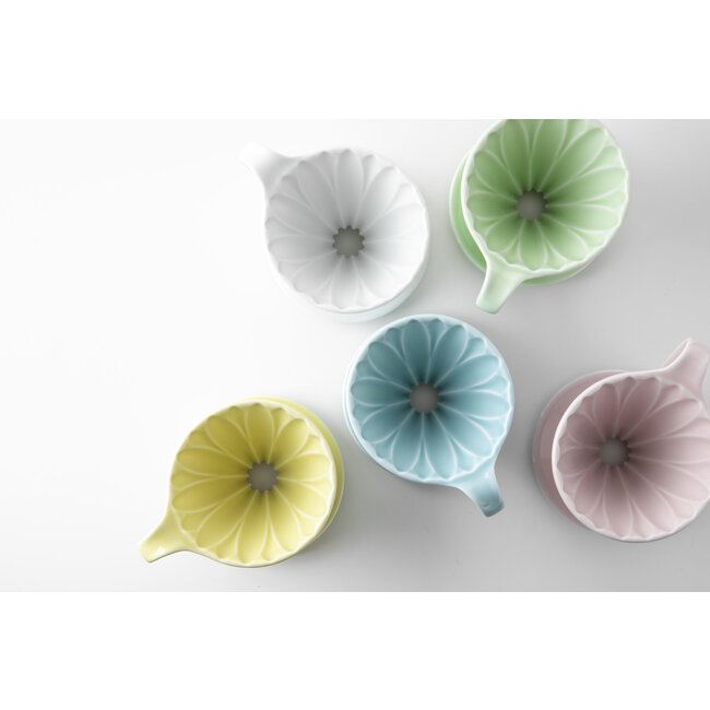 Cafec - Arita Ware Flower Dripper | 4 Cups (Hydrangea Blue)