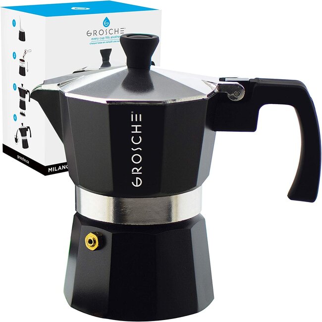 Grosche - Milano | 3 Cups (Zwart) - Coffee Maker