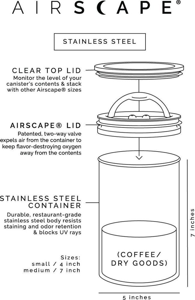 Planetary Design Airscape 10 oz. Matte Black Stainless Steel Round