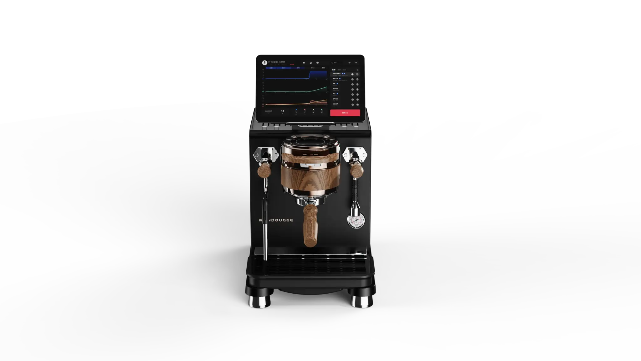 Wendougee - Data-S (Zwart/Goud) + Water Direct - Espressomachine