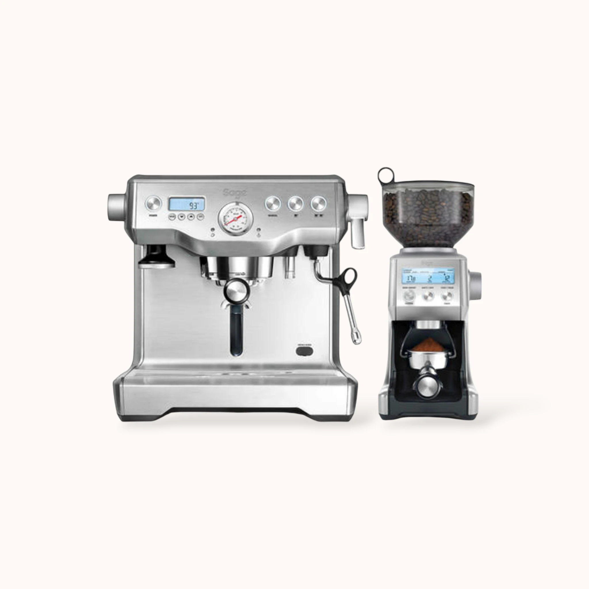 Sage - The Dynamic Duo (Brushed Stainless Steel) | Espressomachine & Koffiemolen