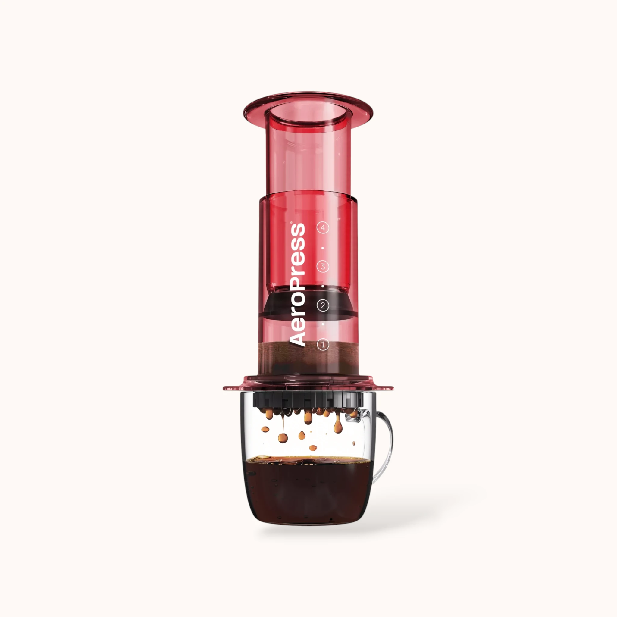 AeroPress | Clear (Red) - Coffee maker