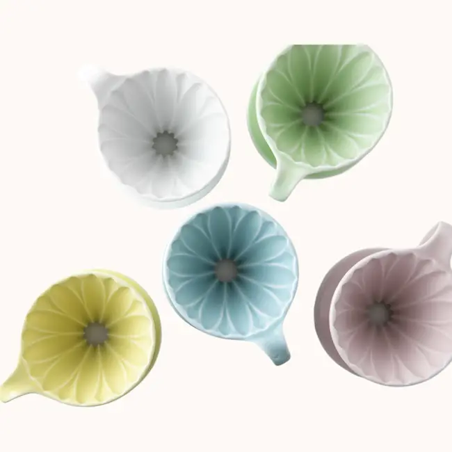 Cafec - Arita Ware Flower Dripper | 4 Cups (Hydrangea Blue)