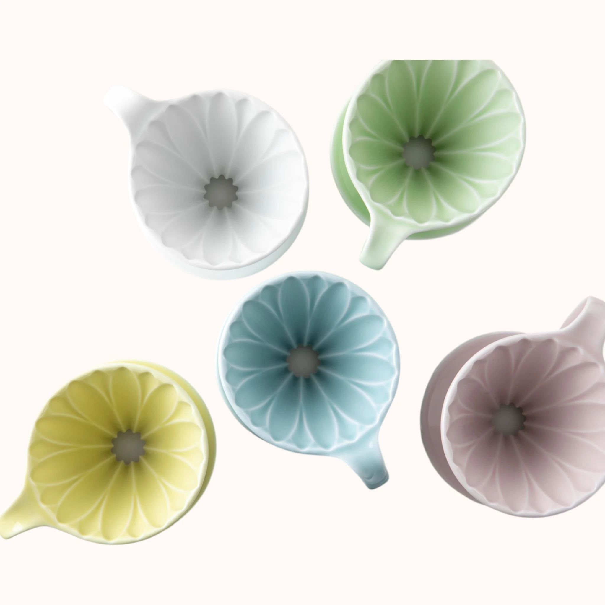 Cafec - Arita Ware Flower Dripper | 4 Cups (Hydrangea Blue)