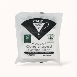 Cafec Cafec Abaca+ Cone-shaped Paper Filter 1 Cup (100 pieces)