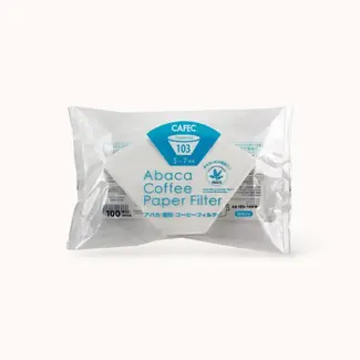Cafec Trapezoid 103 Abaca Paper Filter, 5-7 Cups (100 pieces)