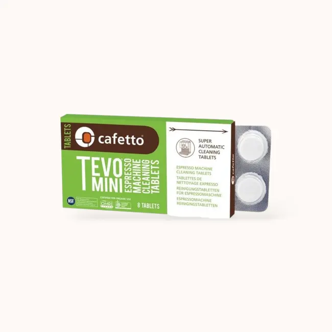 Cafetto - TEVO Organic | Mini Blisterverpakking (8 tabletten) - Espresso cleaner