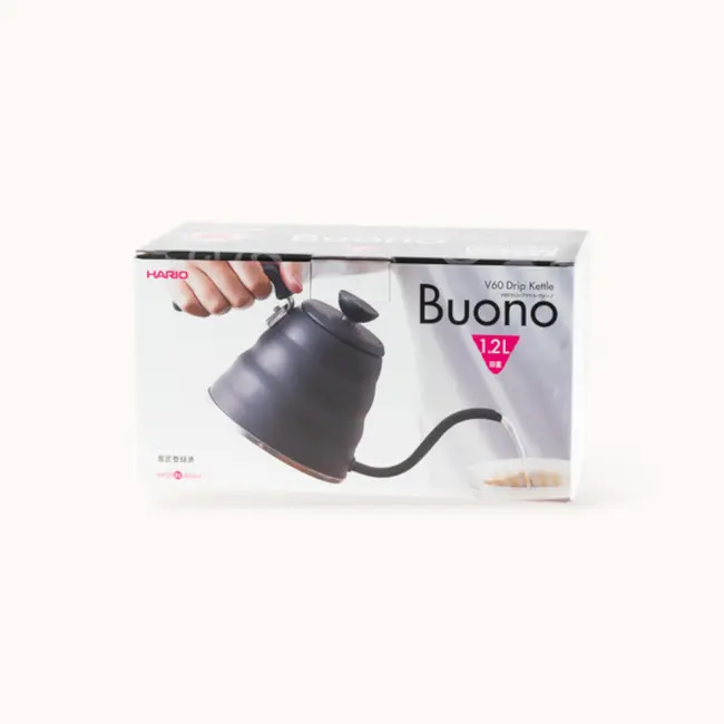 Hario - Buono Drip Kettle 1200ml | VKB-120-MB (Mat Zwart)