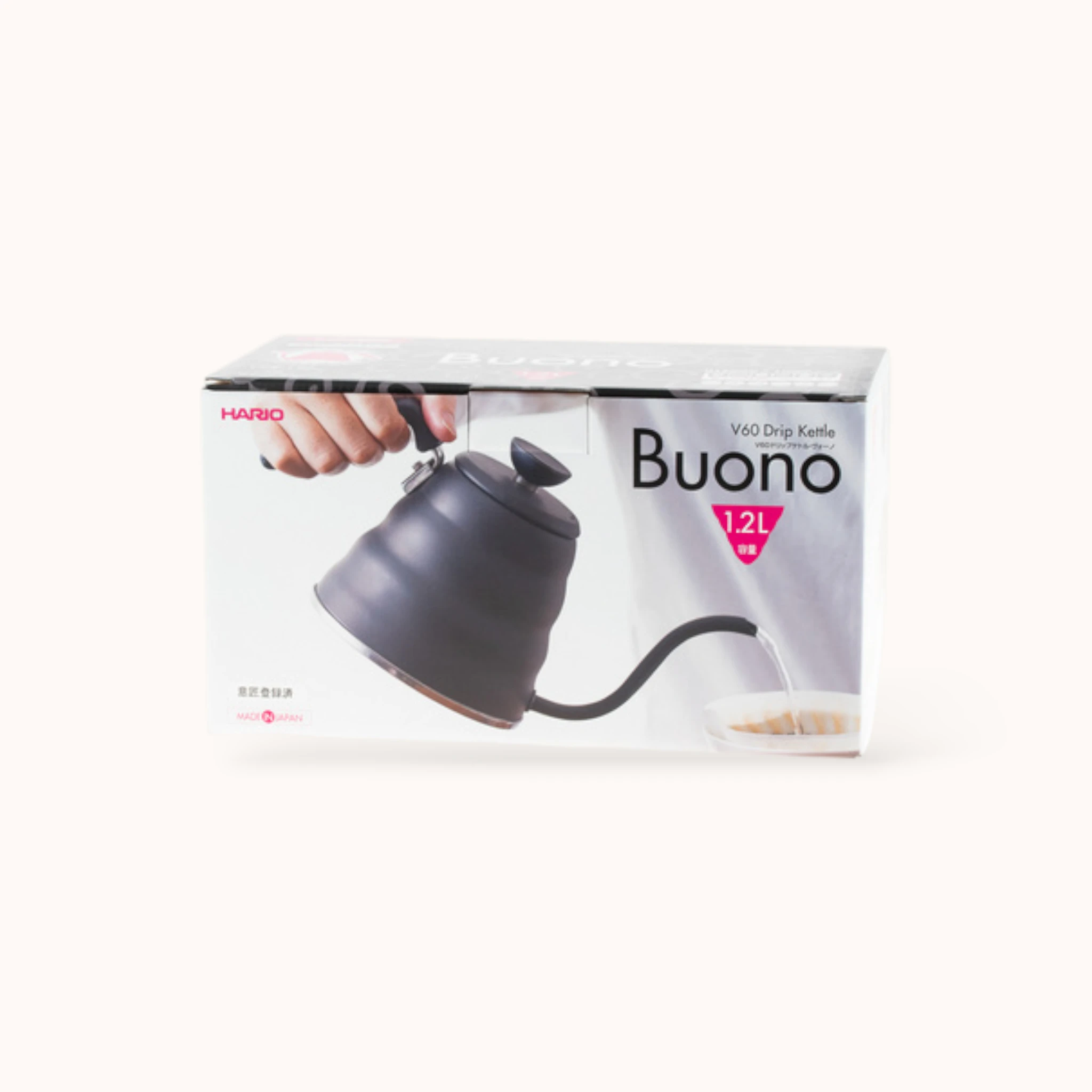 Hario - Buono Drip Kettle 1200ml | VKB-120-MB (Matte Black)