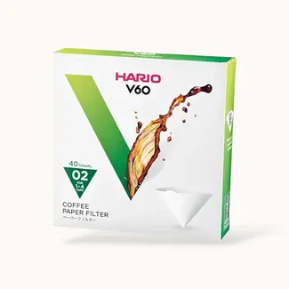 Hario V60 Filters 02 White - VCF-02-40W (40 Pieces)