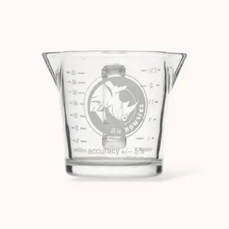 Rhinowares Double Spout Espresso Shot Glass with Handle (2.4oz/70ml)