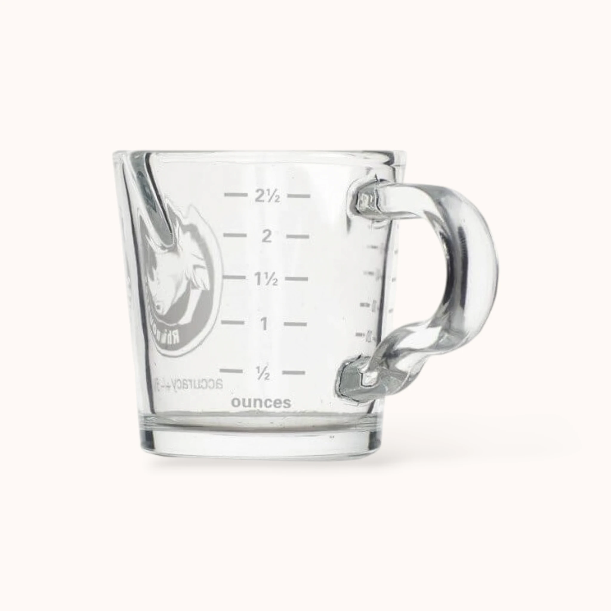 Rhinowares - Double Spout Espresso Shot Glass with Handle | 2.4oz/70ml