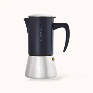 Grosche Milano Blacksteel 6 cups (Zwart)