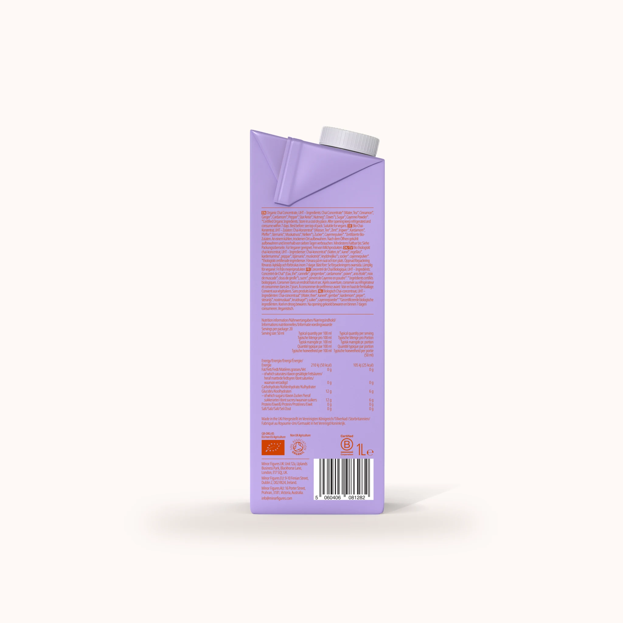 Minor Figures Chai Concentrate | 6 x 1 litre