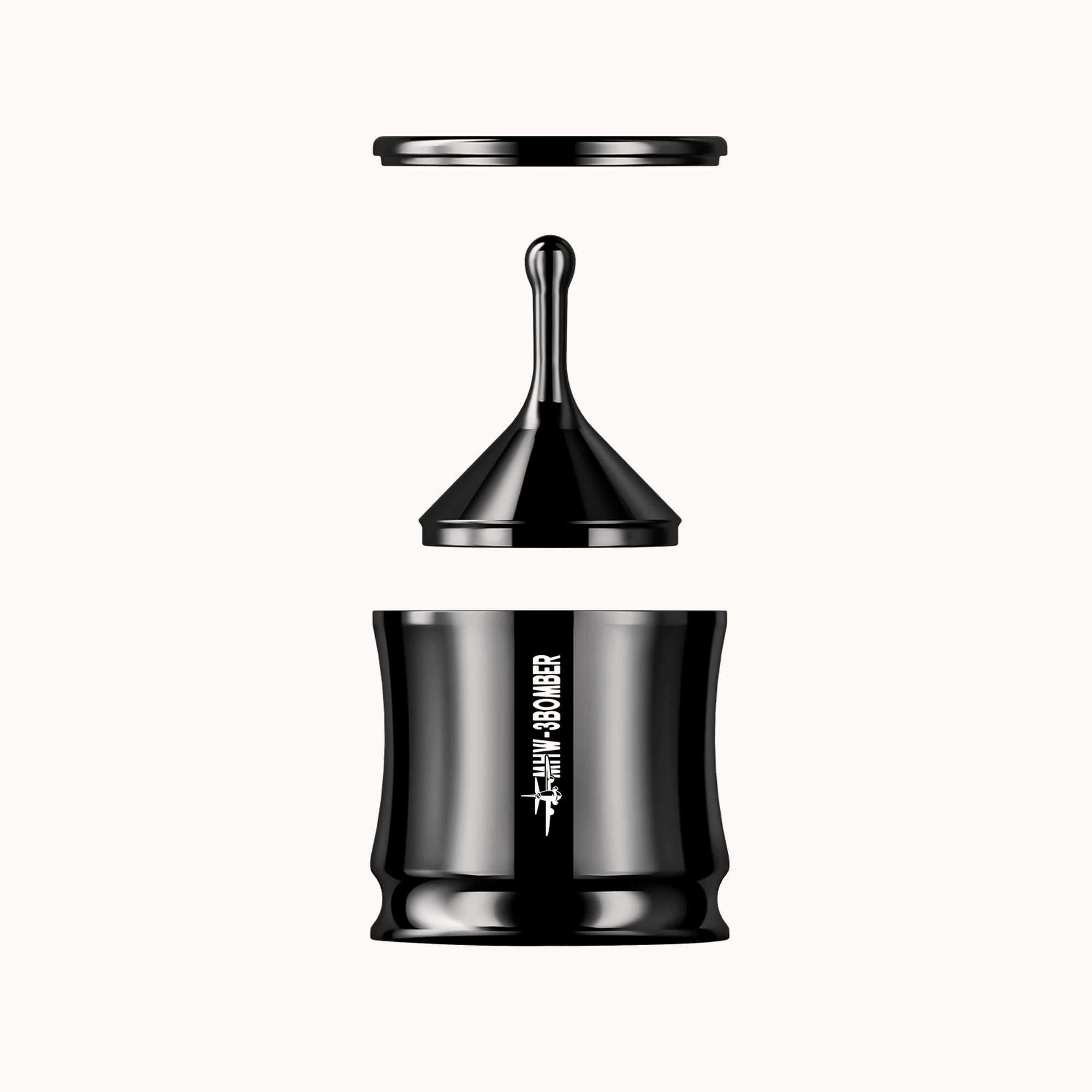 MHW-3Bomber FlowLight doseertrechter van SUS304 58 mm | Titanium Black