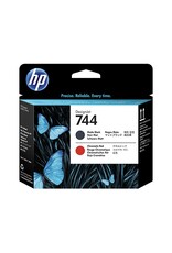 HP HP 744 (F9J88A) printhead mat black/chromatic red (original)