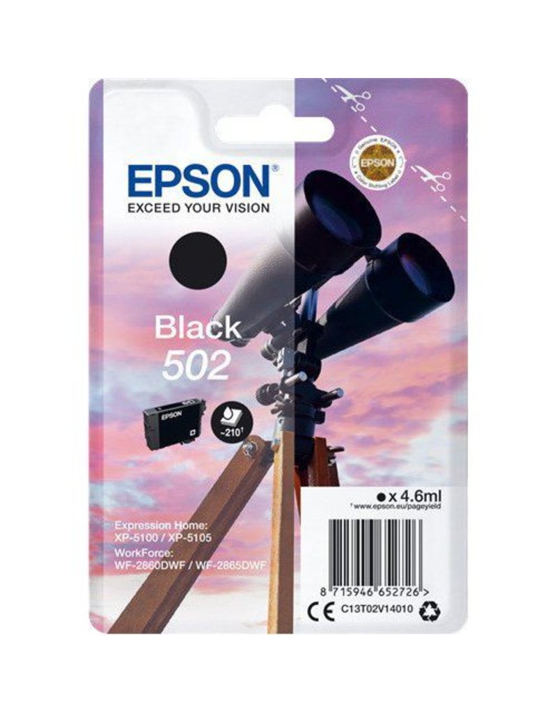 Epson Epson 502 (C13T02V14010) ink black 210 pages (original)