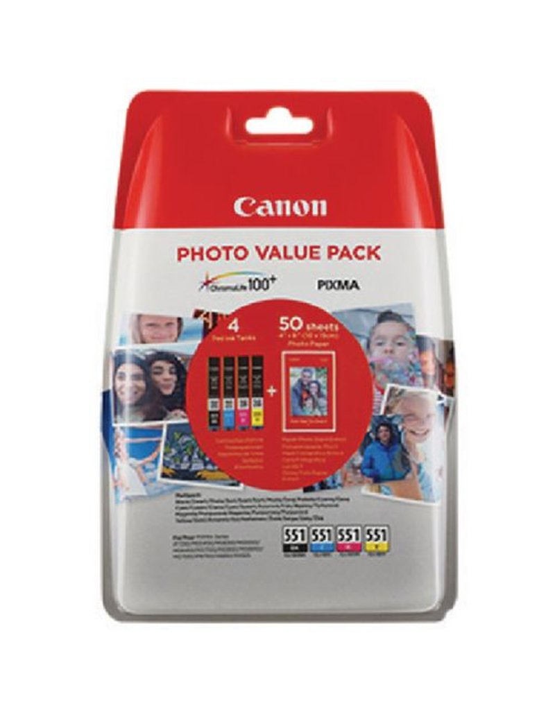 Canon Canon CLI-551 (6508B005) valuepack c/m/y/bk 50bl (original)